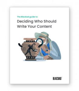 Book cover of 'Deciding who should write your content' ebook
